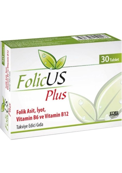 Edis Pharma Folicus Plus Folik Asit 30 Tablet