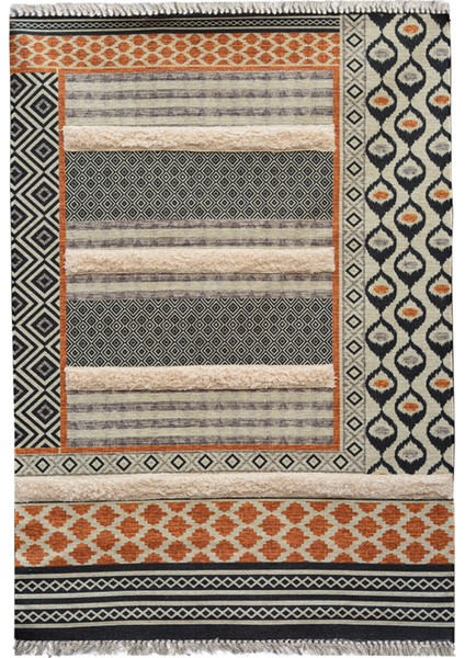 Rustik Kilim Grey Light Brown 4014 Bohem Kilim