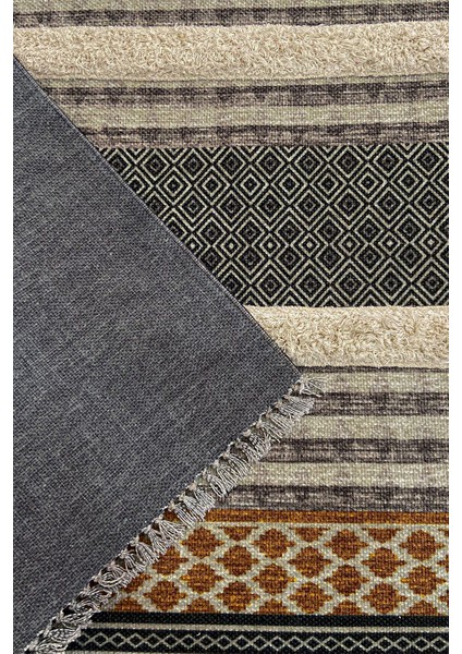 Rustik Kilim Grey Light Brown 4014 Bohem Kilim