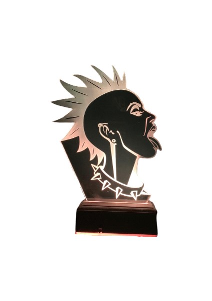 3D Punk Kız 16 Renk Gece Lambası