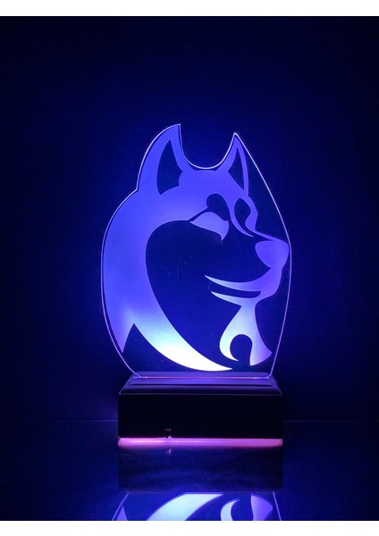 Husky Köpek 16 Renk Gece Lambası