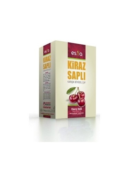 2 Adet Esila Kiraz Saplı Karışık Bitkisel Çay 90 Süzen Poşet
