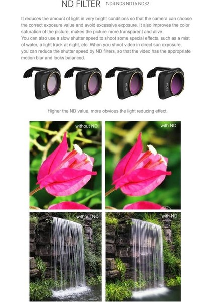 Djı Mavic Air 2 Kamera Lens Filtresi ND32 Nötr Yoğunluk modelleri