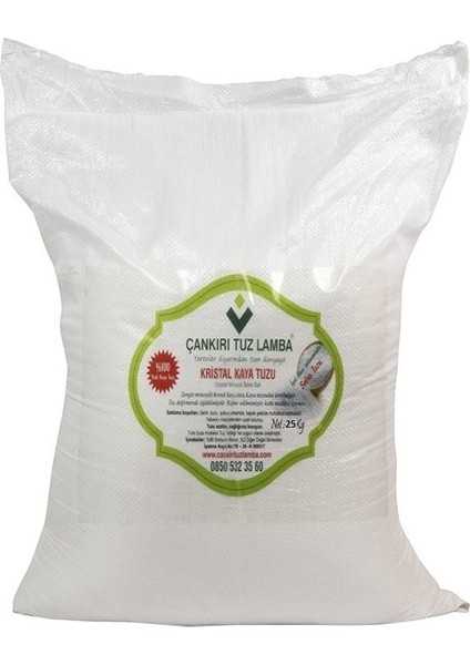 Toptan Çuval Çankırı Kaya Tuzu Toz 25 kg