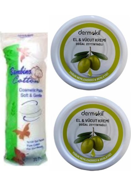 El Kremi Zeytinyağlı 2x220 ml + Makyaj Pamuğu