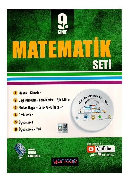 Yarıçap Yayınları 9. Sınıf Matematik Seti