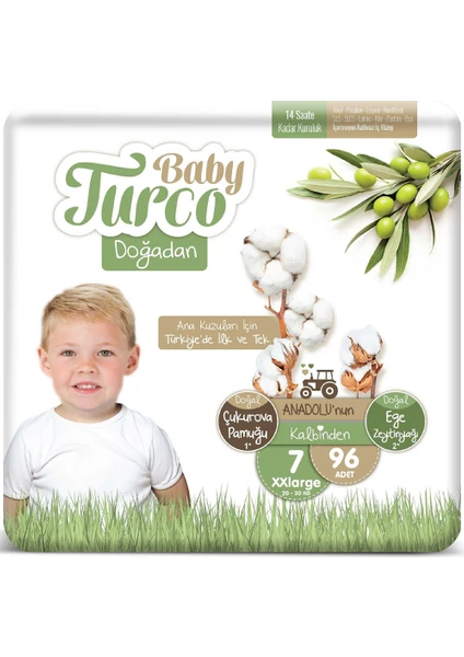 Baby Turco Doğadan 7 Numara Xxl 20-30 kg 96 Adet