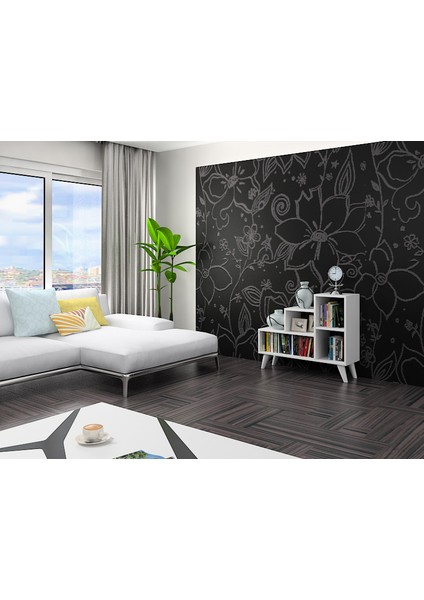 Decormet Nisa Kitaplık Beyaz