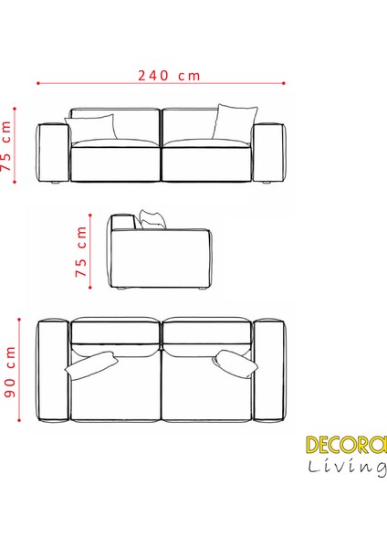 Decoraev Soft Rahat Koltuk Kanepe