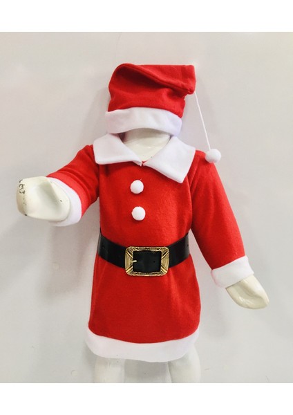 Kız Çocuk Noel Baba Kostüm Yılbaşı Eğlence Çocuk Giyim
