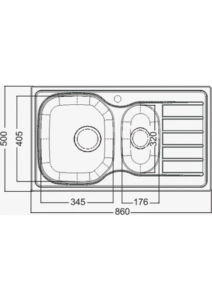 1.5 Göz Sol 50X86 Paslanmaz Ankastre Evye fiyatları