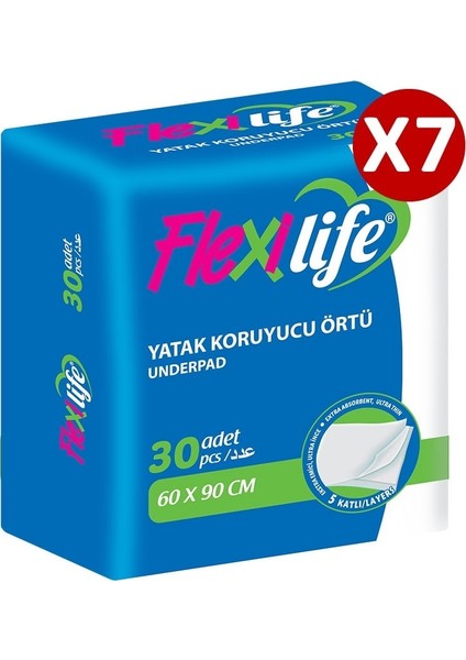 Flexilife Köpek Çiş Pedi Yatak Koruyucu 60X90CM 30LU 7 Paket 210 Adet