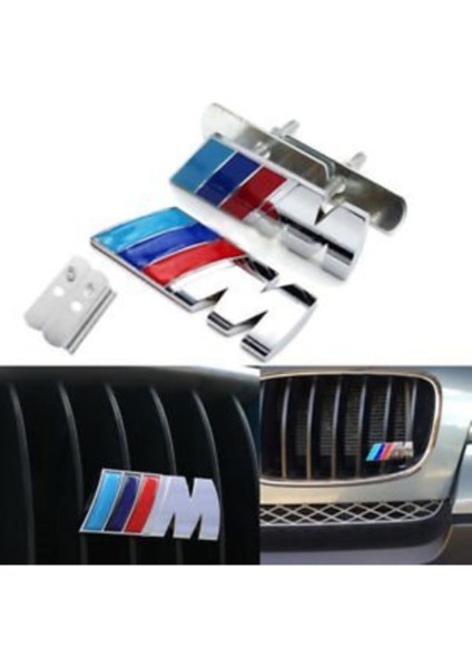 Bmw M3 Ön Panjur Logosu Arma Krom Vidalı