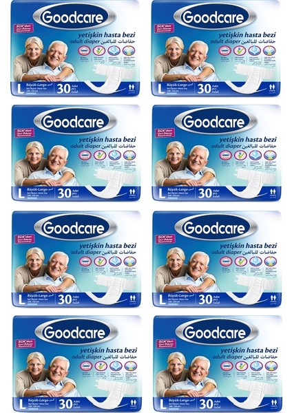 Goodcare-Joly Belbantlı Hasta Bezi 240 Adet Büyük Large