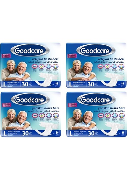 Goodcare-Joly Belbantlı Hasta Bezi 120 Adet Büyük Large