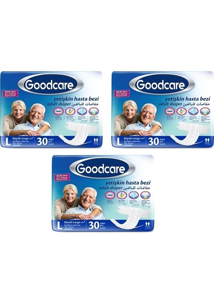 Goodcare-Joly Belbantlı Hasta Bezi 90 Adet Büyük Large