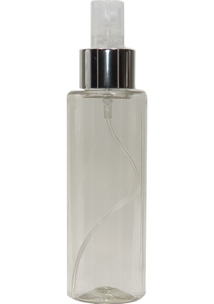 Boş Pet Şişe Ambalaj 100 ml & Valf Sprey 10 Adet Gümüş