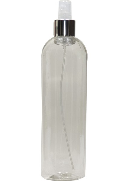 Boş Pet Şişe Ambalaj 400 ml & Valf Sprey 10 Adet Gümüş Ş