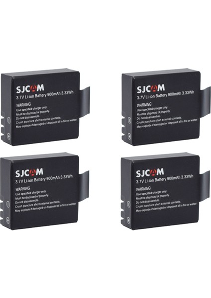 Sjcam SJ4000 SJ5000 M10 Aksiyon Kameralarıyla Uyumlu 4 Adet Batarya Pil Seti fırsatları