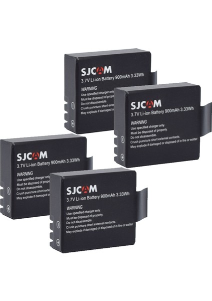 Sjcam SJ4000 SJ5000 M10 Aksiyon Kameralarıyla Uyumlu 4 Adet Batarya Pil Seti indirimleri