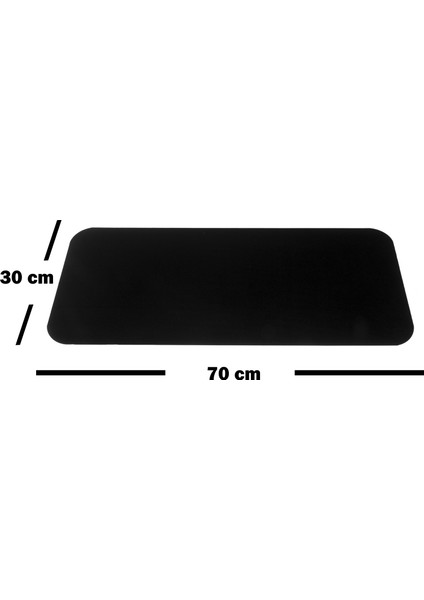 Speed 30cm X 60cm Masaüstü Oyun Gaming Ofis Baskısız Kaymaz Mousepad - Siyah