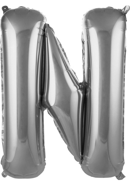 N Harf 76 cm Gümüş Folyo Balon 34 Inc