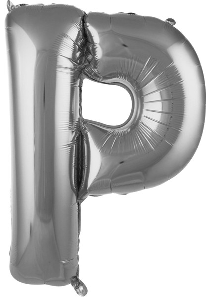 P Harf 76 cm Gümüş Folyo Balon 34 Inc
