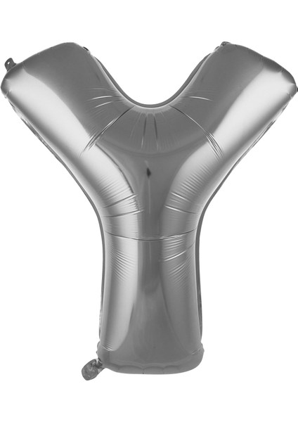 Y Harf 76 cm Gümüş Folyo Balon 34 Inc