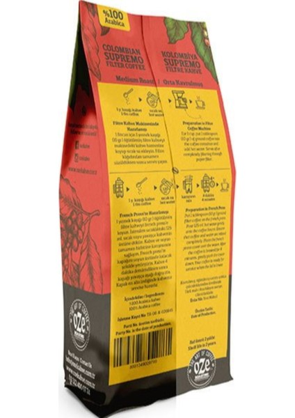 Colombian Supremo Filtre Kahve 250 Gr. fiyatları