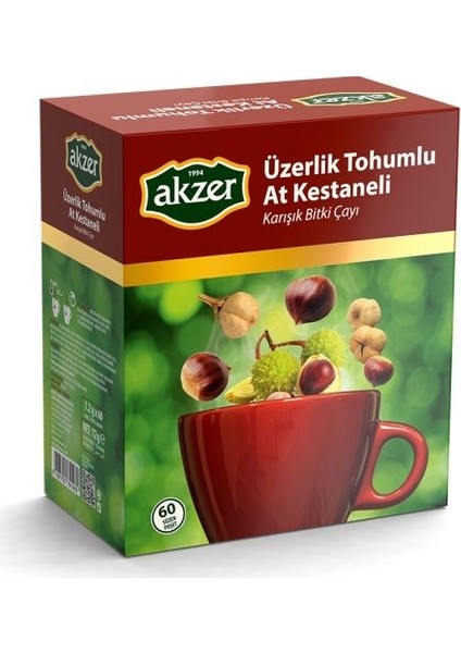 Üzerlik Tohumlu At Kestaneli Karışık Bitki Çayı 60 Süzen Poşet