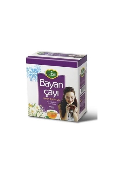 2 Adet Akzer Bayan Çayı Karışık Bitkisel Çay 120 Süzen Poşet
