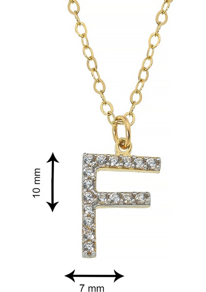 14 Ayar Altın F Harf Kadın Kolye fiyatları