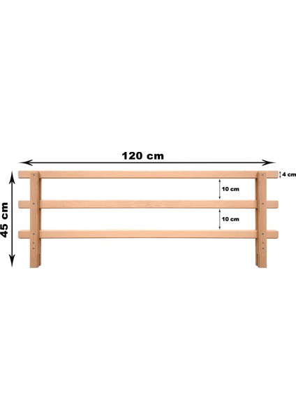 Bebek Çocuk Yatak Bariyeri Korkuluk 120 x 45 cm