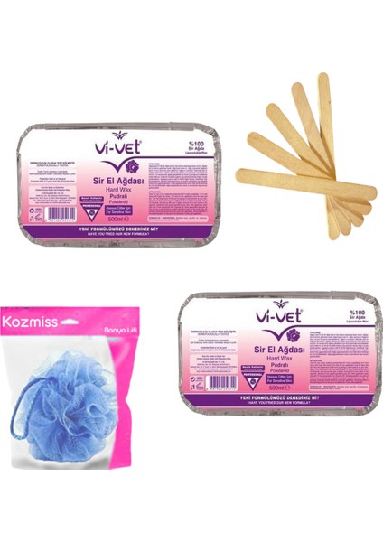 Pudralı Kalıp Ağda Seti 4 Parça