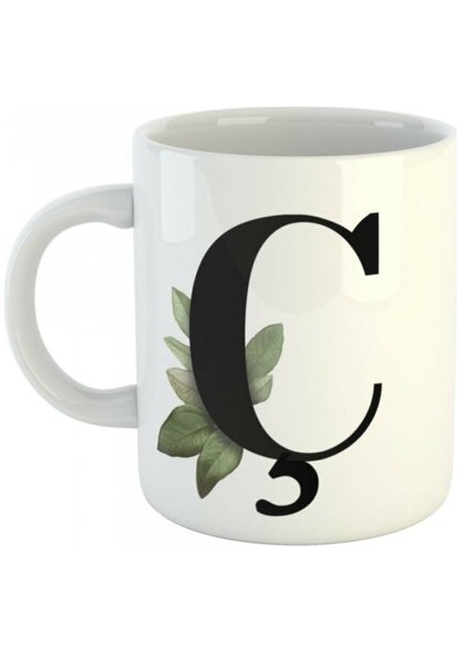 Alfabe Kupa Baskılı Kupa Ç Harfi Baskılı Kupa