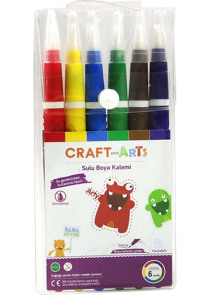 Craft And Arts Suluboya Kalemi 6 Renk + Spiralli Resim Defteri