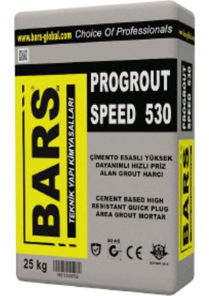 Yüksek Dayanımlı Hızlı Priz Alan Grout Harcı 25 Kg.