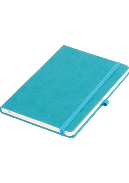 Tarihsiz Iç - Çizgili Turkuaz Termoderi Kapaklı Defter 13 x 21 cm