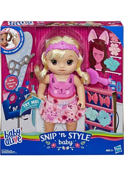 Baby Alive Bebeğimle Saç Tasarımı Sarışın E5241