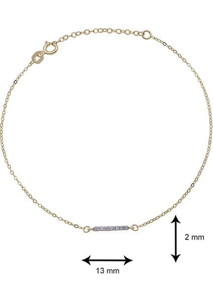 Çizgi 14 Ayar Altın Kadın Bileklik modelleri