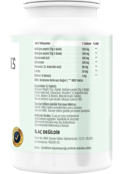 Balık Kolajeni Tip 1 Tip 3 Fish Collagen 90 Tablet Nevfix Vitamin D3 400 Iu Sprey 20 ml