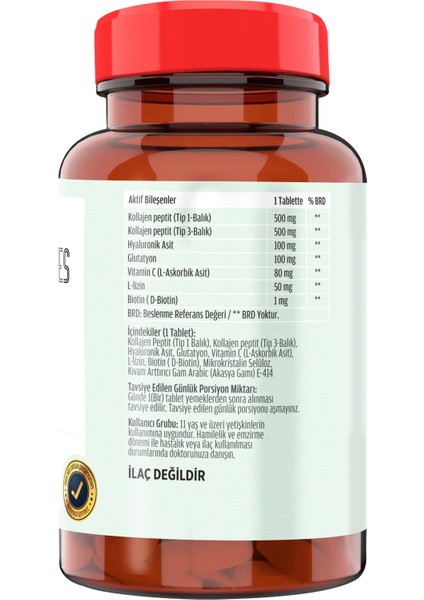 Collagen Peptides Tip 1-3 Balık Kolajeni 60 Tablet Nevfix 400 Iu Sprey 20 ml