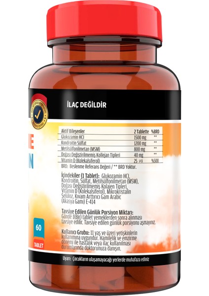 Glucosamine Chondroitin Msm 60 Tablet & Vitamin D3 400 Iu 20 ml