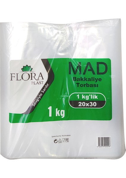 Naylon Torba Bakkaliye Torbası 20 x 30 cm 1 kg