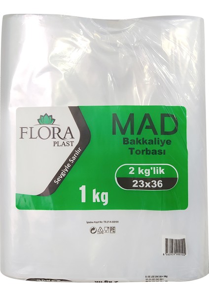 Naylon Torba Bakkaliye Torbası 23 x 36 cm 2 kg