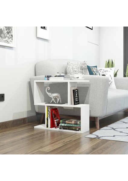 Lale Yan Sehpa Beyaz