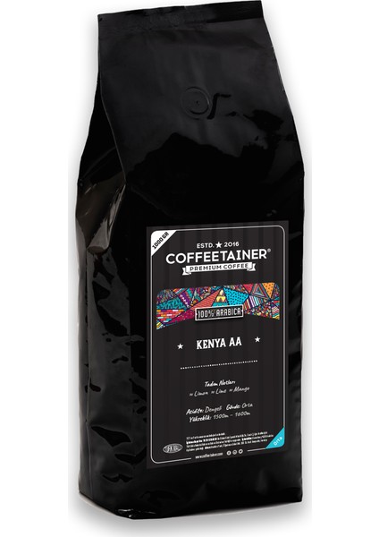 Coffeetaıner Kenia Aa Çekirdek Kahve (%100 Arabica) 1 kg