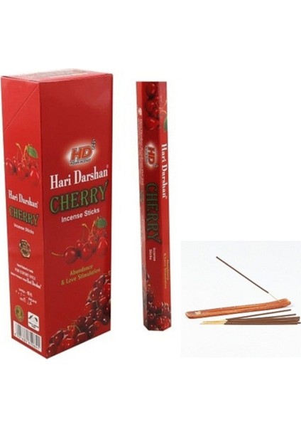 Cherry Vişne Kokusu 20 Adet Çubuk Tütsü 1 Adet Kayık Tütsülük Hediye