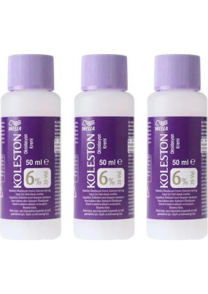 Koleston Peroksit 50 ml Oksidan 20 Volüm 3 Adet