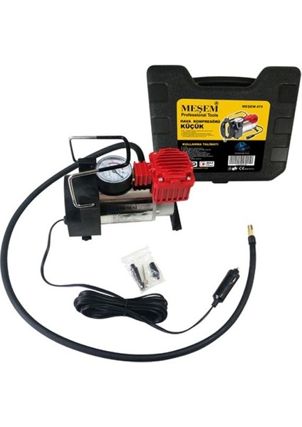 Meşem-575 12 Volt Çakmaklık Girişli Araç Kompresörü Lastik Şişirme Pompası